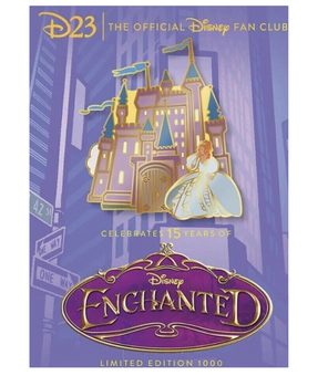 Disney D23 Exclusive Celebrates 15 Years of Enchanted Limited Edition Pin New
