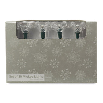 Disney Parks Mickey Mouse Holiday Lights Set White New with Box