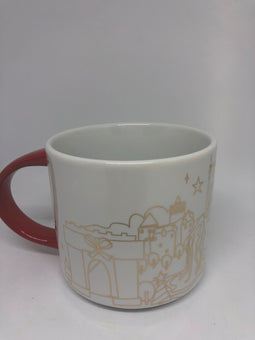 Starbucks You Are Here Romania Holiday Ceramic Coffee Mug New with Box
