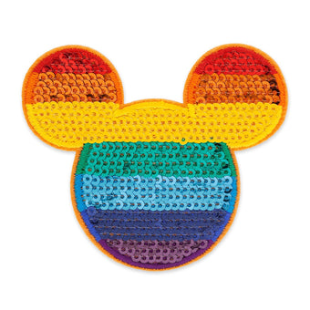 Disney Parks Mickey Mouse Icon Rainbow Patched New