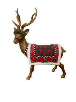 MacKenzie-Childs Christmas Aberdeen Reindeer Standing Figurine New with Box