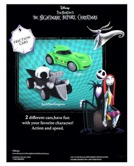 Disney NBX Jack Skellington & Oogie Boogie Friction Cars New With Box