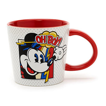 Disney Parks Mickey Mouse Oh Boy Pop Art Ceramic Coffee Tea Mug New