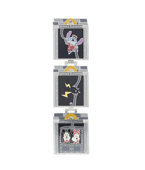 Disney Parks Mickey and Friends Hollywood Tower Hotel Tri-fold Pin New with Card