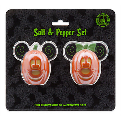 Disney Parks Mickey and Minnie Mouse Halloween Salt & Pepper Set New with Box