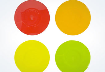 Disney Parks Mickey Mouse Icon Citrus Set of 4 Plates New