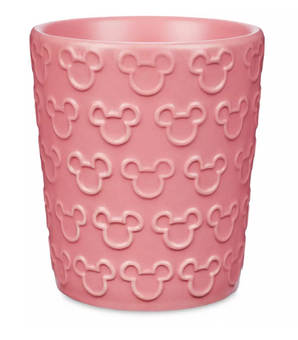 Disney Homestead Mickey Raised Icon Pink and Gold Mug New