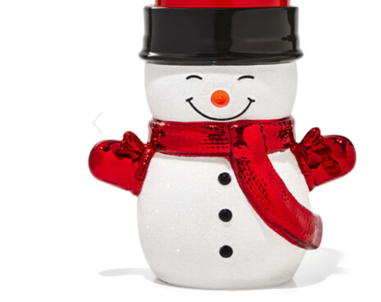 Bath and Body Works 2021 Christmas Glitter Snowman Pedestal Candle Hol