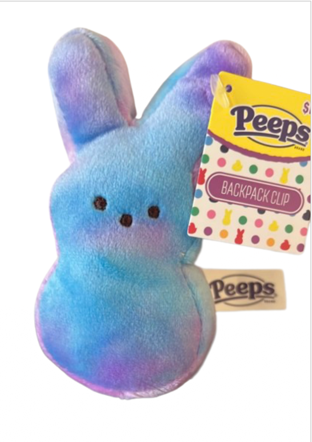 Peeps Easter Peep Rainbow Purple Bunny Backpack Clip Plush