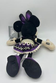 Disney Parks Authentic Halloween Minnie Skeleton Day of the Dead Plush New W Tag