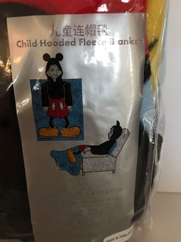 Disney Parks Mickey Child Hooded Fleece Blanket New Sealed
