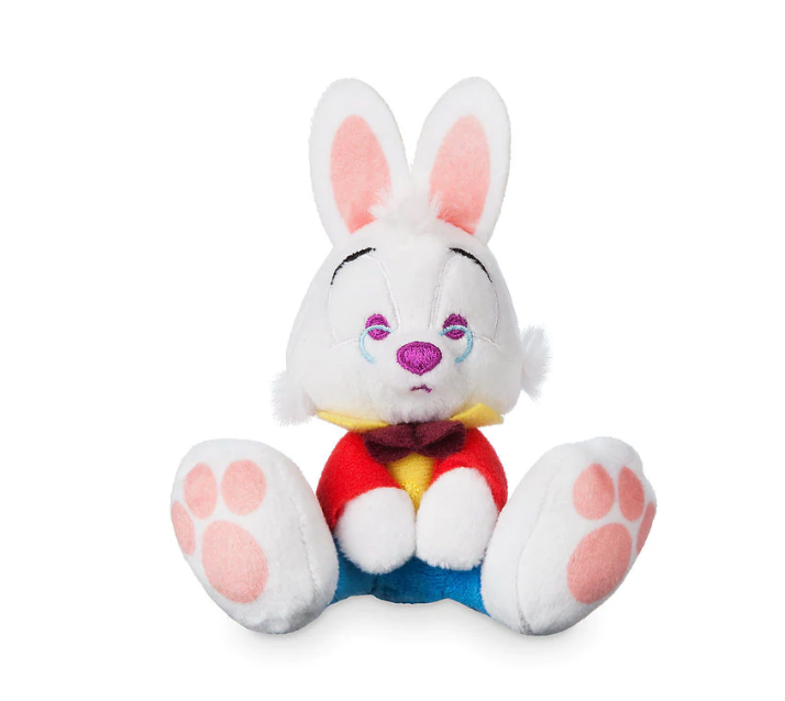 Disney White Rabbit Alice in Wonderland Tiny Big Feet Plush Micro New I Love Characters