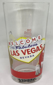M&M's World Welcome to Fabulous Las Vegas Sign Characters Pint Glass New