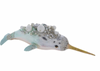 Robert Stanley 2021 Glitzy Narwhal Whale Tusk Glass Christmas Ornament New w Tag