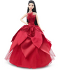Barbie Signature 2022 Holiday Barbie Doll Straight Black Hair with Doll Stand