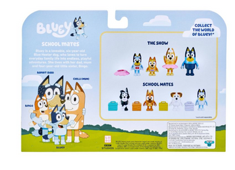 Bluey School Friends School Mates Figures 4pk Toy New With Box