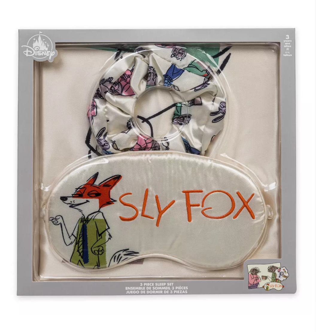 New Box Disney Zootopia Sly Fox Gift Sleep Set Sleep Mask Pillow Case Scrunchie Disney Zootopia Fox Sleep Set Standard Satin Pillowcase  main image 2