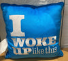 M&M's World Blue Character I Woke Up Like This Pillow Plush New with Tag