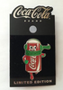 Coca Cola Coke Brand 2012 Glitter Holiday Can Limited Edition Pin New With Card