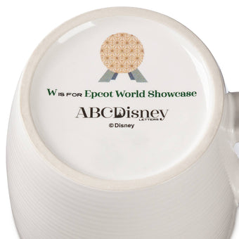 Disney Parks ABC Letters W is for Epcot World Showcase Ceramic Coffee Mug New