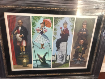 Disney Haunted Mansion Stretching Portraits Giclee on Canvas Framed New with Box