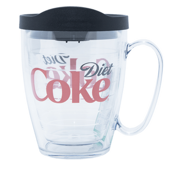 Authentic Coca-Cola Diet Coke Tervis Tumbler Mug with Lid 16oz New