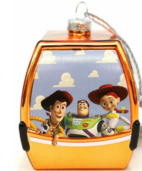 Disney Parks Skyliner Toy Story Glass Christmas Ornament New with Tag