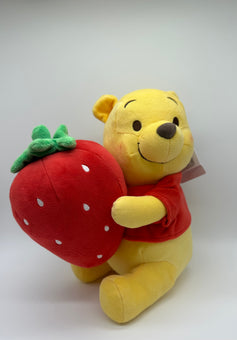 Disney Store Japan Winnie the Pooh with Big Strawberry Plush New with Tag