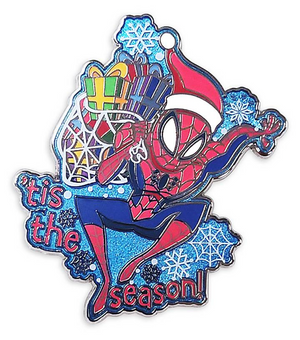 Disney Parks Marvel Spider-Man Christmas Holiday Pin New with Card