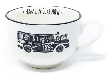 Authentic Coca-Cola Chalk Talk Truck Soup Mug 24oz New