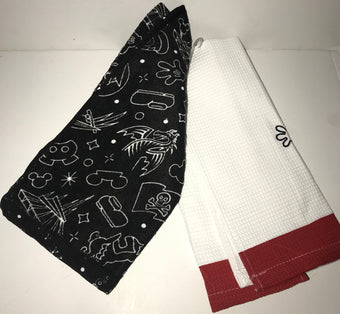 Disney Parks Mickey Mouse Body Parts Dish Towel Set New With Tag