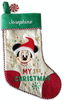 Disney Mickey Mouse My 1st Christmas Holiday Stocking for Baby New with Tag