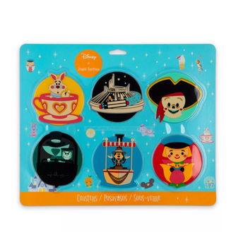 Disney Parks Cuties White Rabbit Drink Coaster Set Jerrod Maruyama New with Box