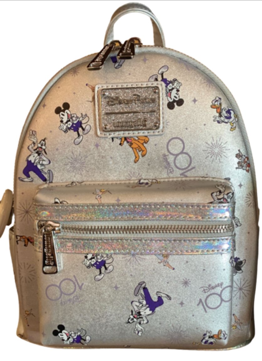 Disney Parks Minnie Mouse Disney100 Loungefly Mini Backpack New