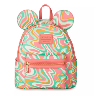 Disney Parks Mickey Swirl Loungefly Mini Backpack New with Tag