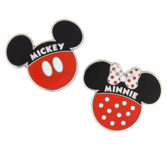 Disney Parks Mickey and Minnie Icon Pin Set New with Card