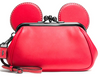 Disney X Coach Mickey Kiss Lock Leather Red Wristlet New with Tag