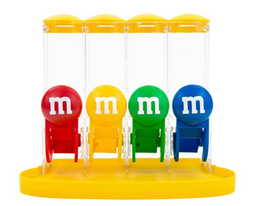 M&M's World Four Tube Yellow Candy Dispenser New with Tags – I