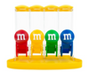 M&M's World Four Tube Yellow Candy Dispenser New with Tags