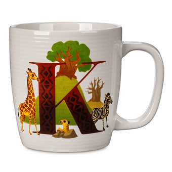 Disney Parks ABC Letters K is for Kilimanjaro Safaris Ceramic Coffee Mug New