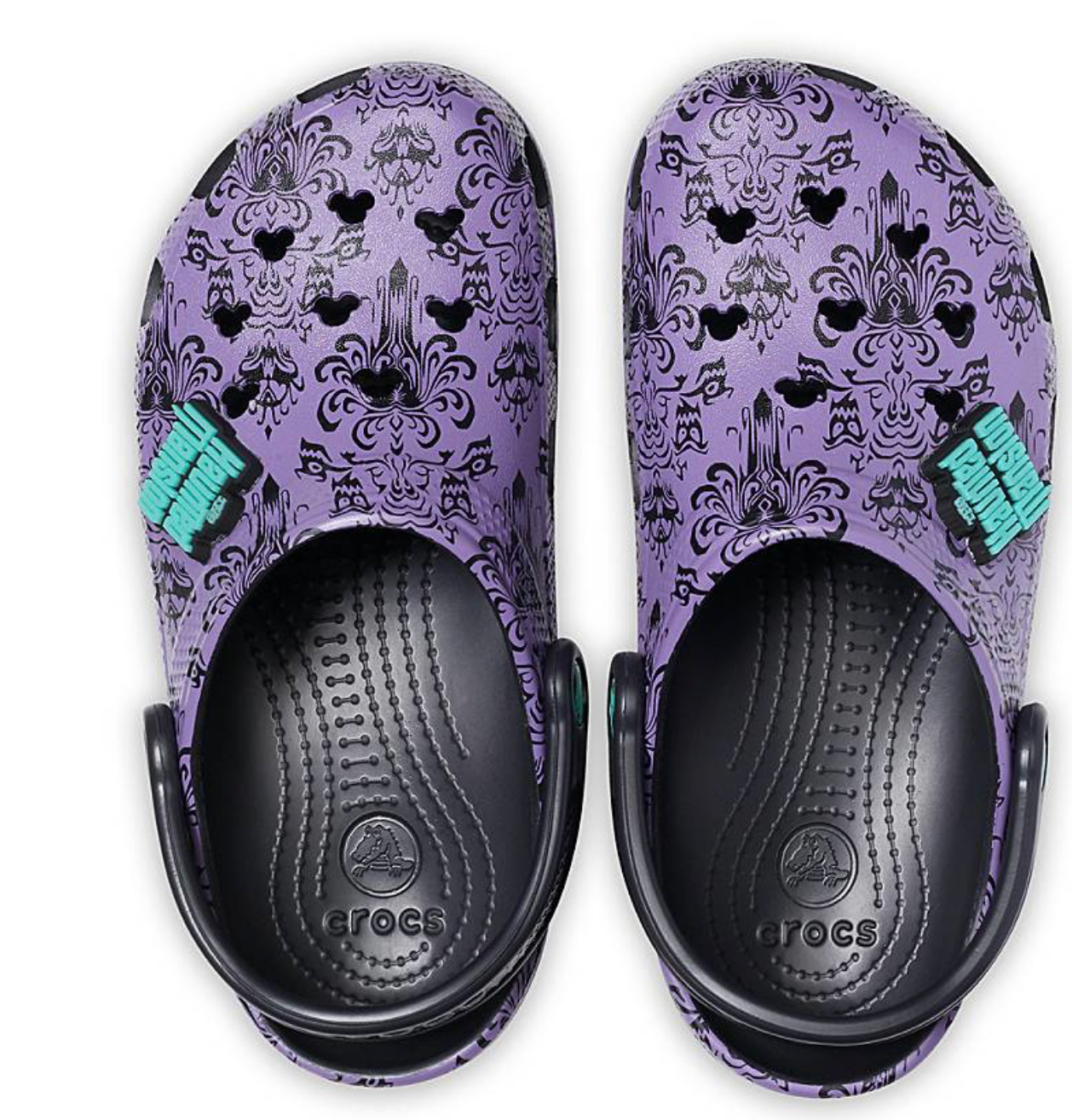 Disney Crocs Halloween The Haunted Mansion Wallpaper Adult Clogs‎ Size M 8 W 10 Disney The Haunted Mansion Crocs Clogs with Jibbitz – World  main image 3