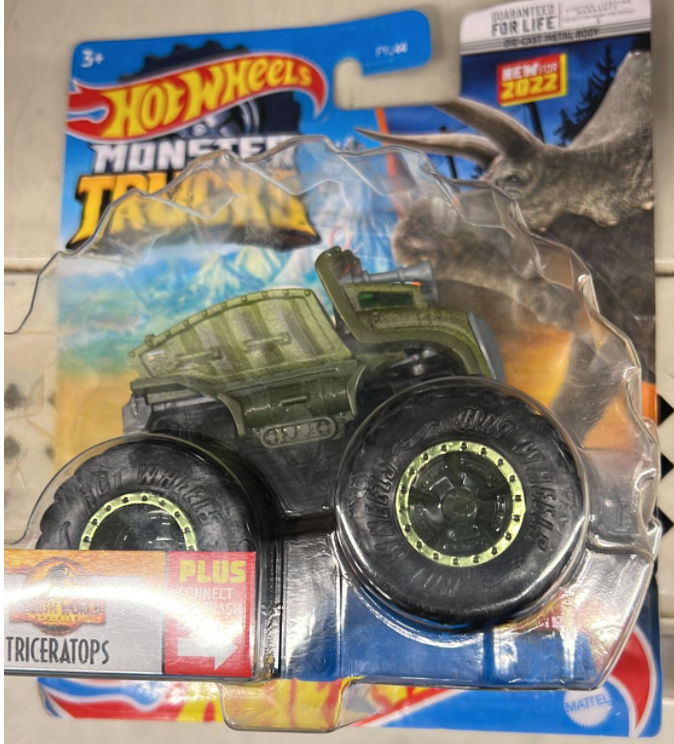 Hot Wheels 2022 Monster Trucks Jurassic World Triceratops New With Box I Love Characters