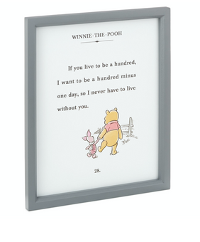 Hallmark Disney Winnie the Pooh and Piglet Friendship Framed Art Quote Sign New