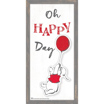 Disney Winnie the Pooh Oh Happy Day Framed Wall Decor New