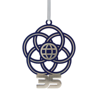 Disney Epcot 35th Anniversary Ornament Metal Walt Disney World New