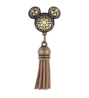 Disney Parks Mickey Mouse Icon Tassel Pin New with Card