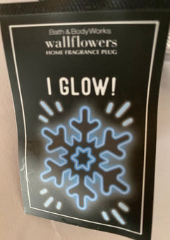Bath and Body Works Christmas Snowflake Glows Lights Up 24/7 Wallflowers New