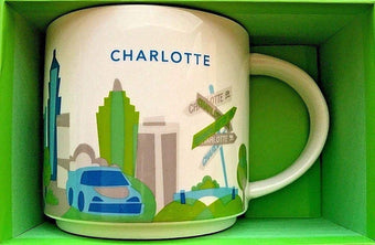 Starbucks You Are Here Charlotte North Carolina Ceramic Coffee Mug New with Box