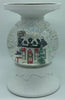 Bath and Body Works Light Up Water Globe Holiday House Pedestal 3 Wick Candle N