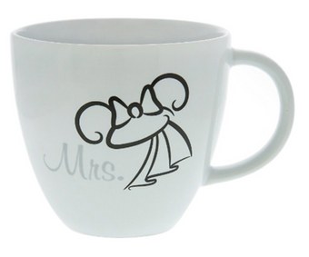 Disney Parks Mrs. Bride Minnie Mouse Wedding Coffee Mug New
